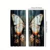 Set of 2 Artistic Butterfly Blackout Curtains, Dreamy Watercolor Floral Drapes for The Bedroom