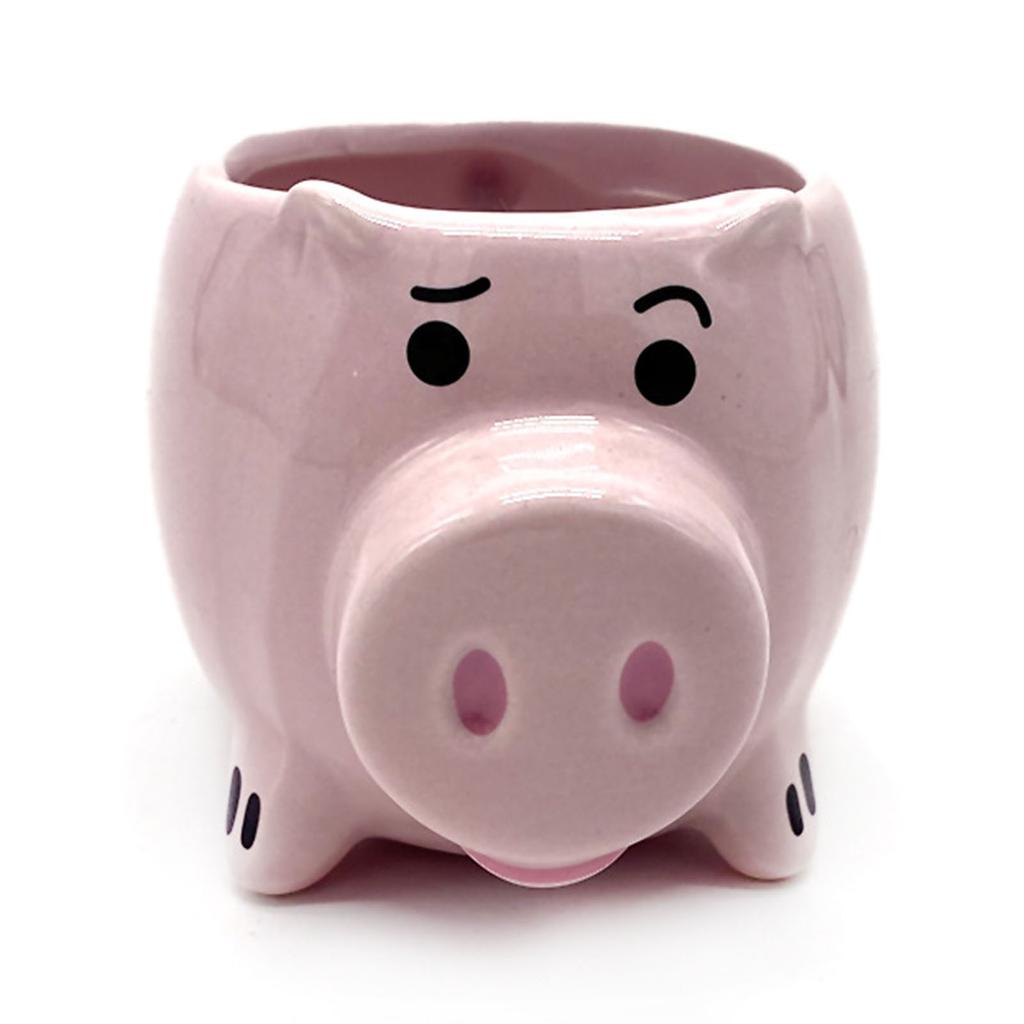 Cute Pig Ceramic Cup Pink Comfortable Grasp Smooth Mouth Lovely Shape for Coffee Tea Milk Beverage Water
