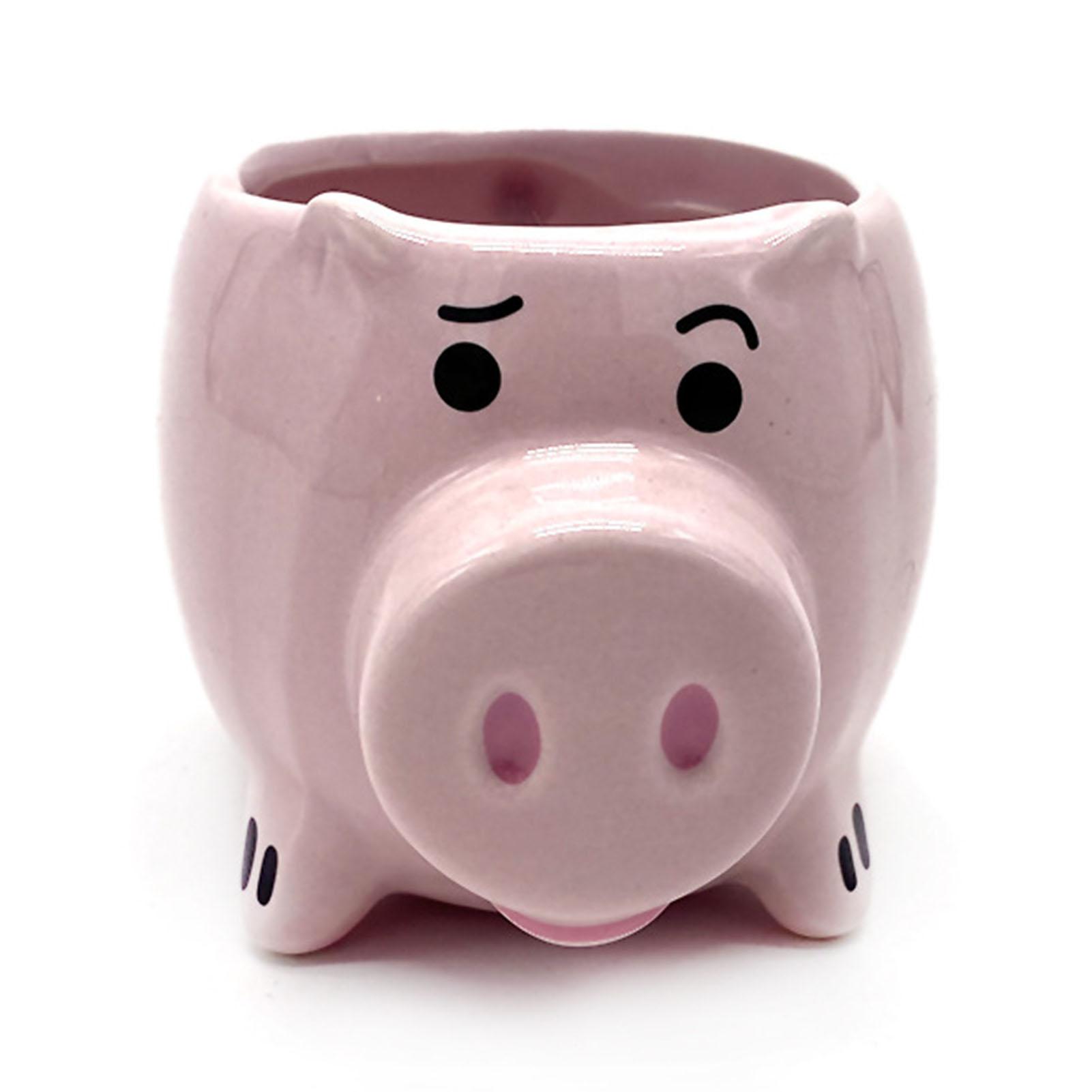

Cute Pig Ceramic Cup Pink Comfortable Grasp Smooth Mouth Lovely Shape for Coffee Tea Milk Beverage Water
