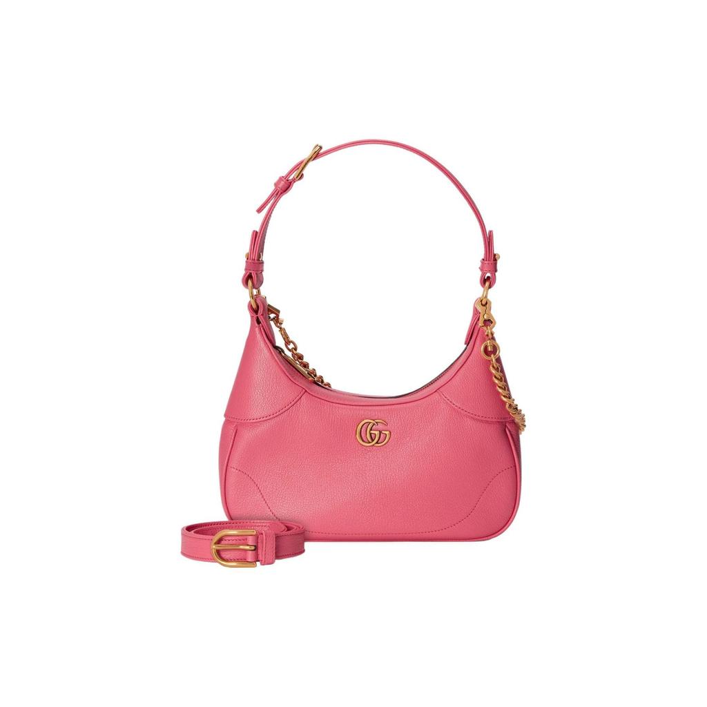 Gucci GG Marmont Pink Leather Mini Hobo Crossbody Bag For Women Daily Use