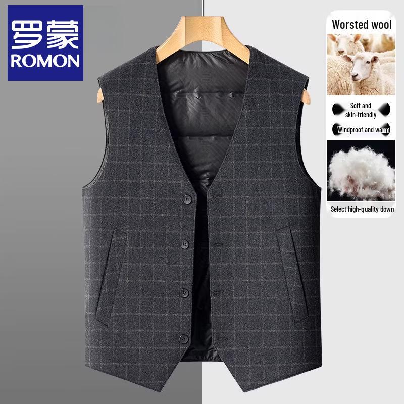 

Romon Men s Winter Down & Wool Vest 3XL