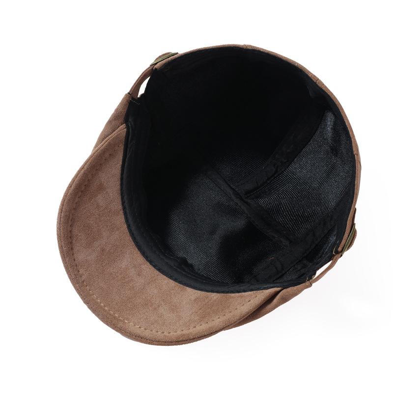 Velvet Peaked Cap Beret Men Women Sun Hat Retro Forward Hat