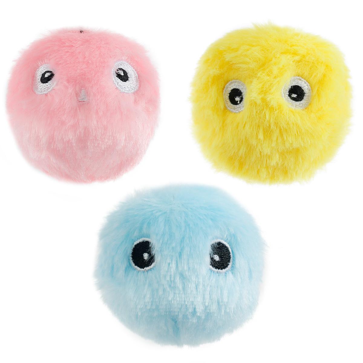 

3pcs Cat Interactive Ball Automatic Rolling Plush Toys Ball Squeaky Pet Electric Moving Training Imitate Mouse Puppy Kitten Toy
