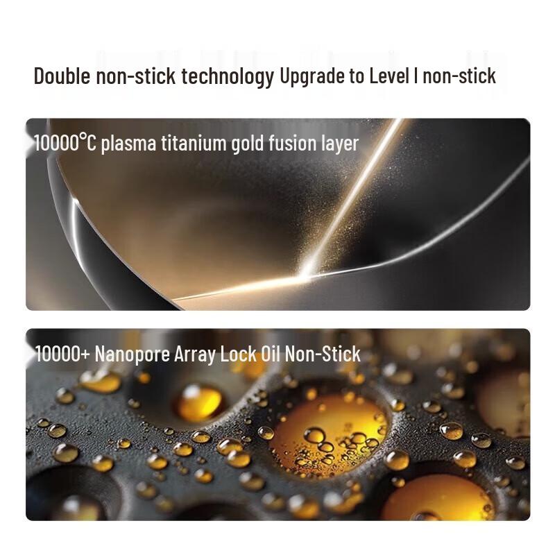 Lanmi 32cm Titanium Iron Stir-Fry Wok