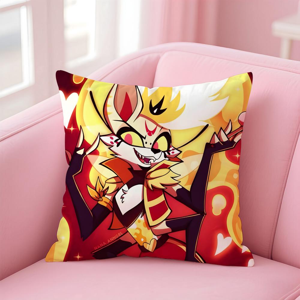 Helluva Boss Anime Cool Cute Hb Cushion Cover Comfortable Reversible Pillow Cover Ideal For Car Sofa Bedroom & Beyond