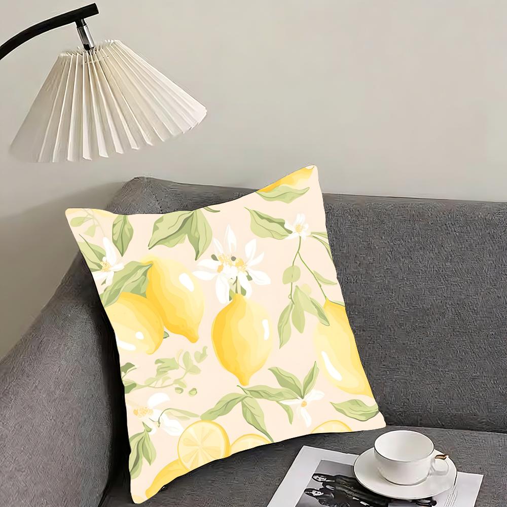 Lemon Fashion Cushion Cover Pillowcase Ultra Soft Skin Friendly Fabric Cloud Like Comfort  Concealed Zipper