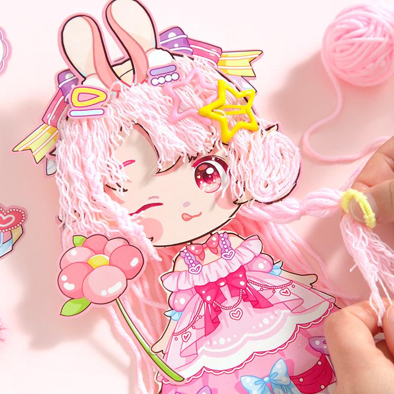 Xin Mo Mian Mian Hair Salon Handmade Sticker Pack: Children's Paper Cutting & No-Cut Quiet Book