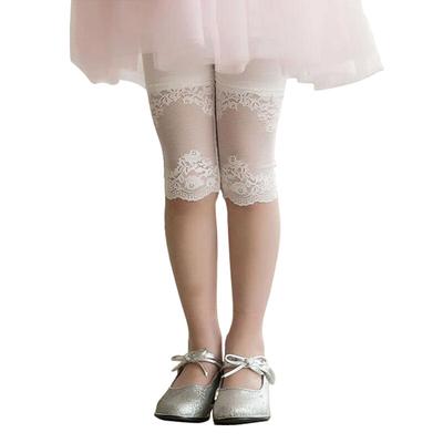 2-9 anni Leggings per bambina in pizzo color caramello Fiori Pantaloni per bambina Perneiras Vestiti per ragazza in cotone