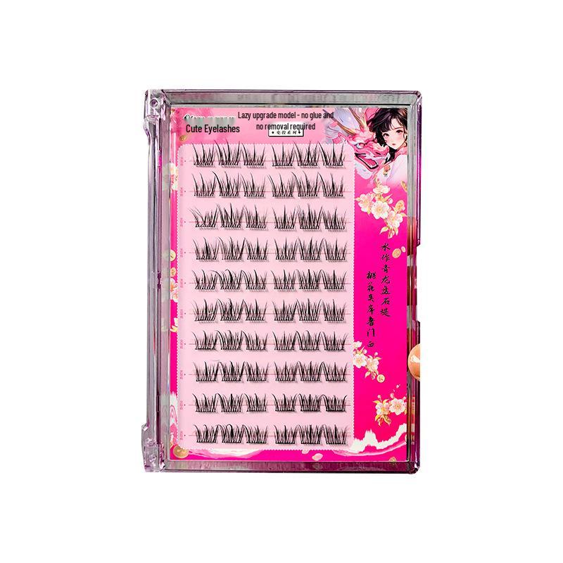 Mengjie Shangpin Glue-Free Self-Adhesive False Eyelashes - Natural Look for Beginners