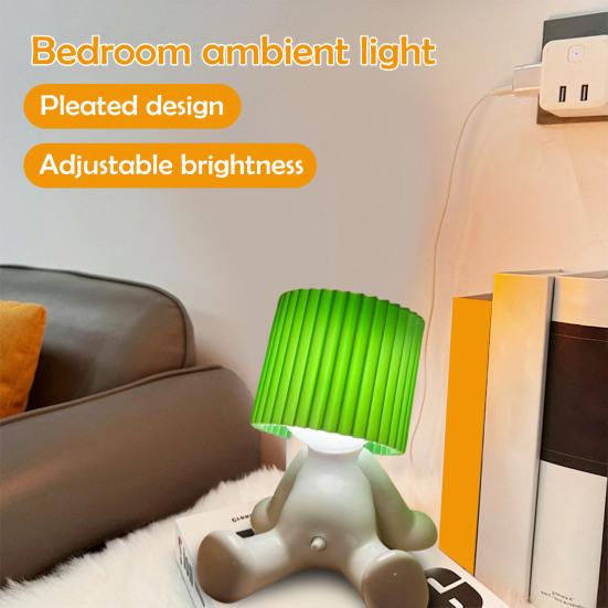 LED Night Light Soft Glow Creative Shape Widely Application Funny Plug-in Table Lamp Boy-shaped Bedside Light Decoration