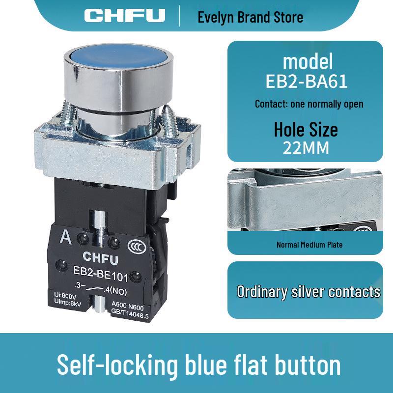 XB2 Emergency Stop Self-Locking Metal Push-Button Switch with Mushroom Head