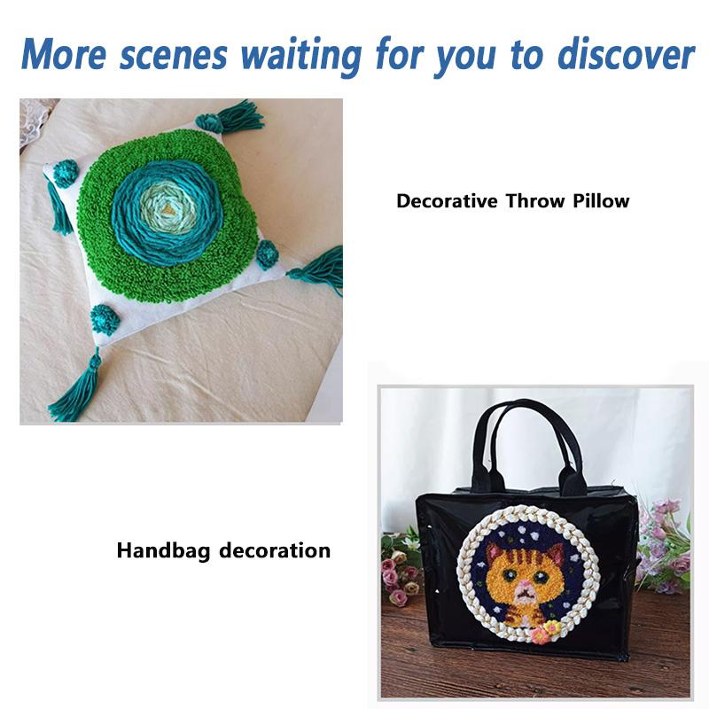 Punch Needle Adjustable Embroidery Starter Tools for Kids and Adults Beginners Gifts DIY Embroidered Art Craft Accessory
