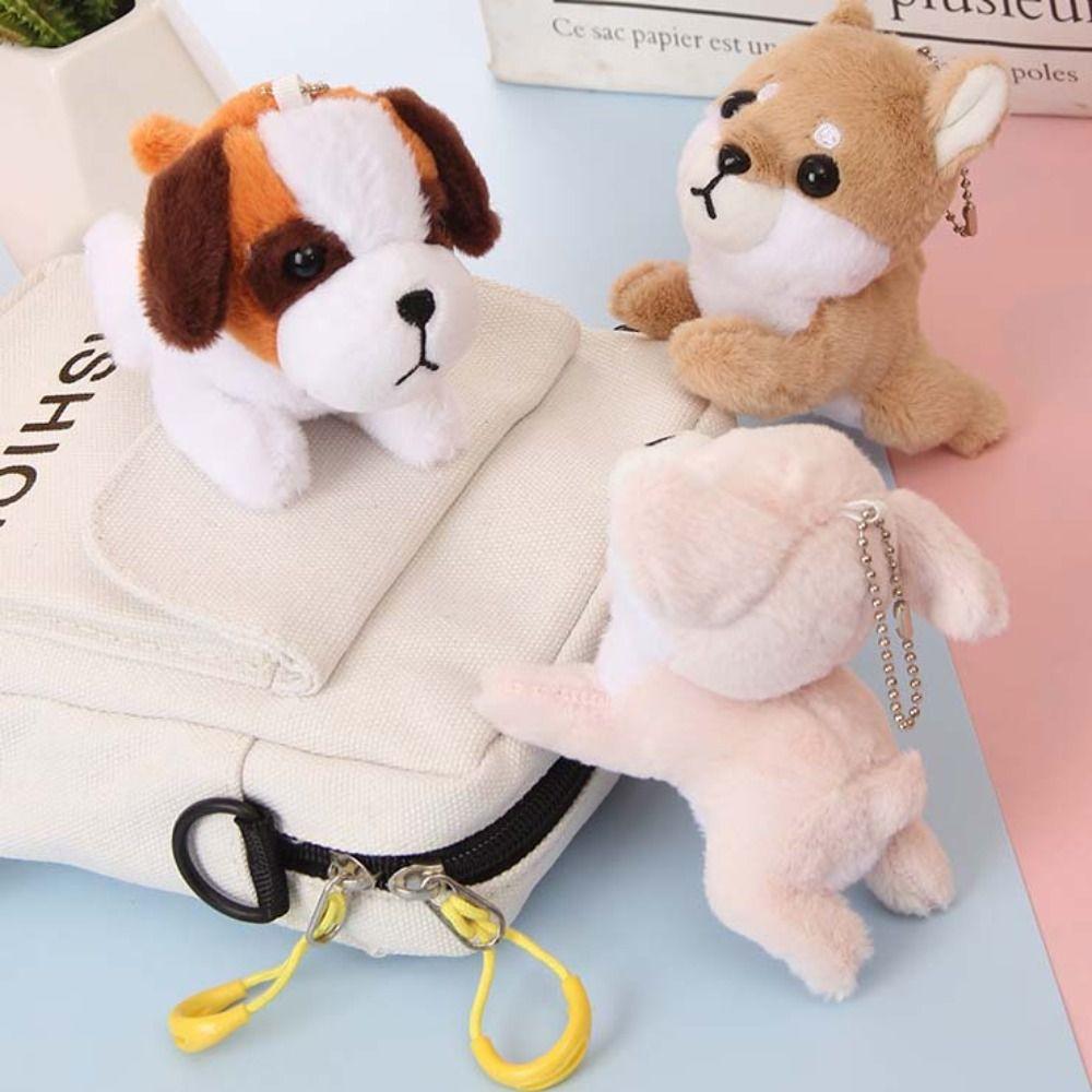 Decoration Dog Pendant Bag Charm Dog Plush Doll Jewelry Gift Puppy Plush Keychain  Girl Women