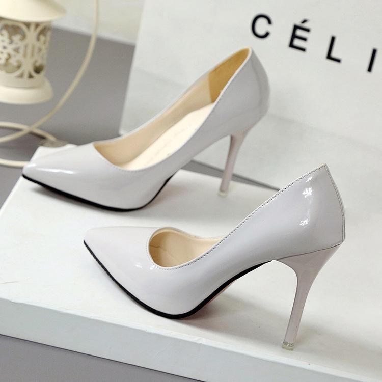 Night Club Super High Heel Single Shoes Spring and Autumn New Fashion Sexy Pointed High Heels Stiletto Women's Shoes Work Shoes Women