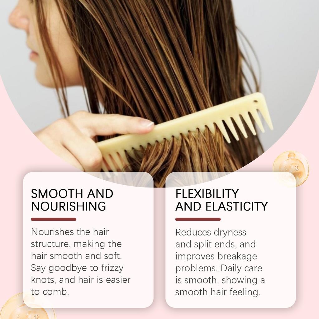 Kollagen Haar, Tiefenpflege, Fortschrittliches Keratin Haar, Feuchtigkeitsspendende Maske Für Alle Haartypen (1 Flasche)