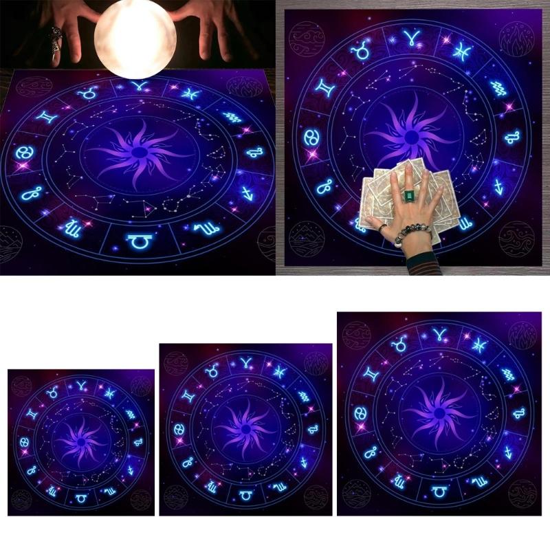 Square Flannelette Tarot Altar Cloth Board Game Pad Astrological Pad Table Cover