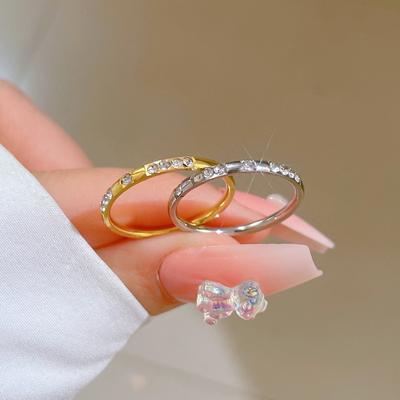 Nicht verblassender Minimalistischer Ring Kaltwind Springender Ring Damen und Herren Trend Persönlichkeit Einfacher Zeigefingerring