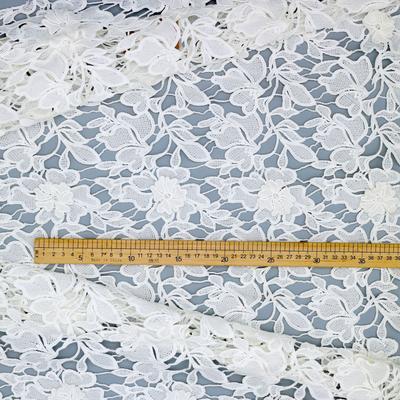 Dentelle Broderie Fleur Feuille Trois Dimensions Double Couche Dentelle Hydrosoluble Tissu Dentelle Diy Robe de Mariage Tissu pour Vêtements d'Enfants