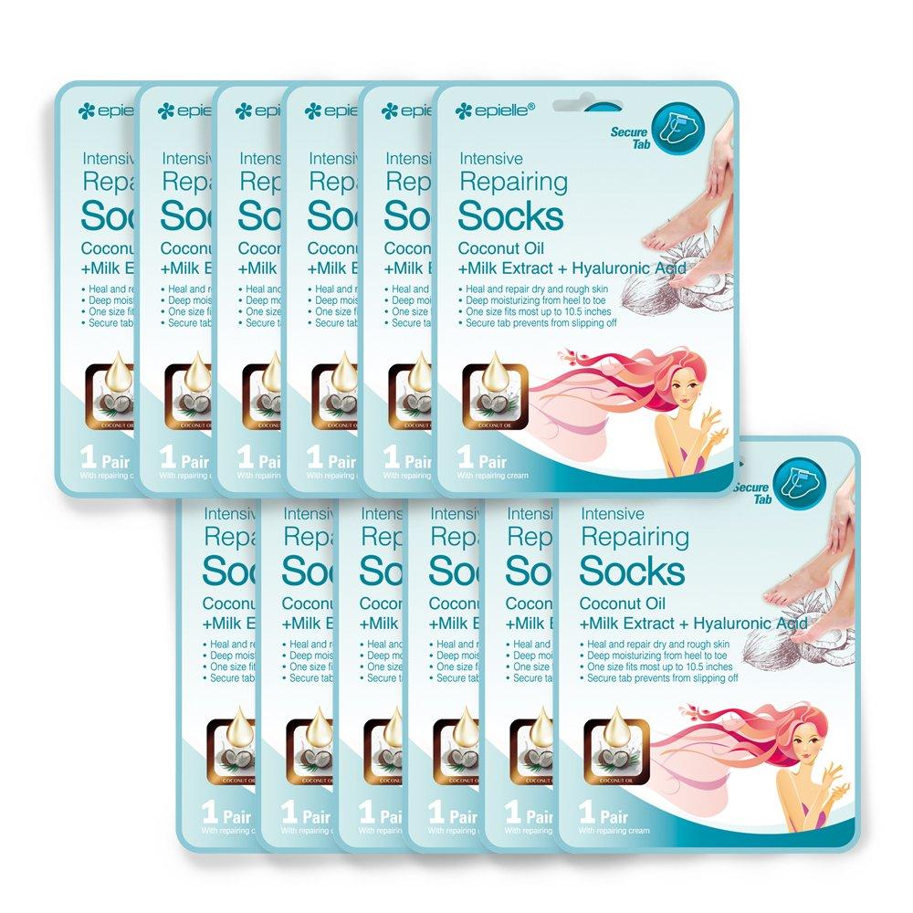EPIELLE Intensive Repairing Coconut Hand/Foot Moisturizing Mask Pack 12 Pack