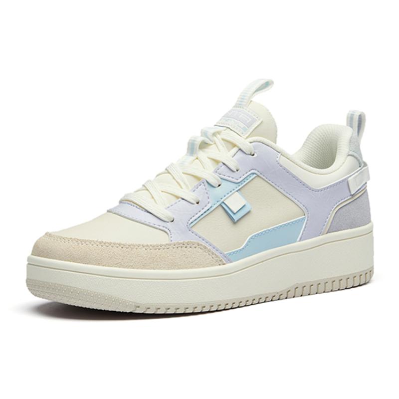 Anta Life Collection Low-Top Skateboard Shoes Women's White Gray Sneakers 922228067-2