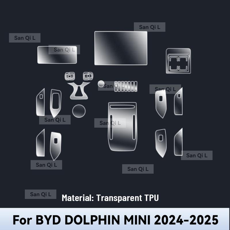 Transparent TPU For BYD DOLPHIN MINI SEAGULL Car Center Console Media Dashboard Navigation Anti-scratch Protector Interior Film