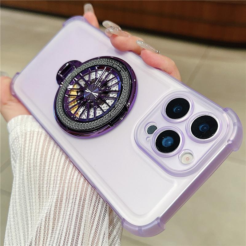 Airbag Shockproof Magnetic Gyro Bracket Holder Case For OPPO FIND X8 X8S Pro Plus X7 Ultra K13 Turbo Reno 10 Magsafe Clear Cover