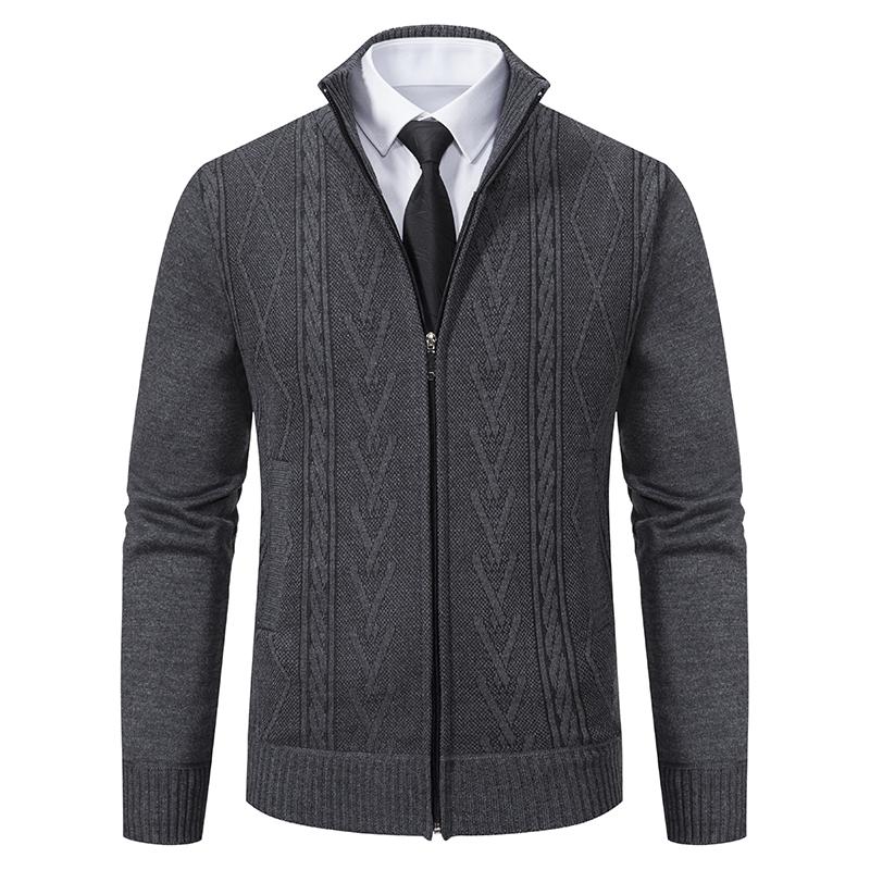 

Мужской кардиган Plus Velvet Thick Свитер Мужская куртка Свитер M темно серый