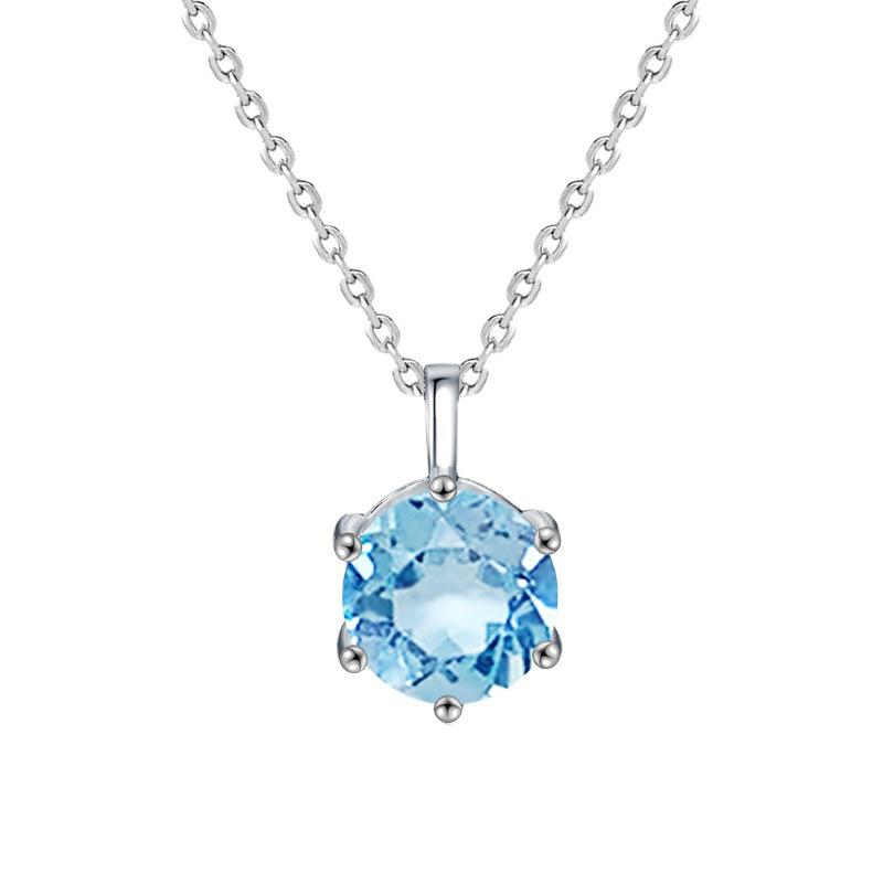 

Moissanite Sterling Silver Necklace Versatile Pendant Niche Design Jewelry Gift Jewelry Women 50 point crystal diamond