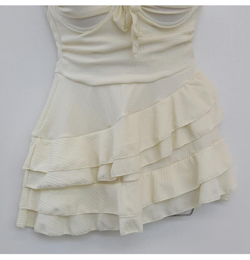 Pure Desire Ruffled Backless One-Piece Swimsuit for Women
