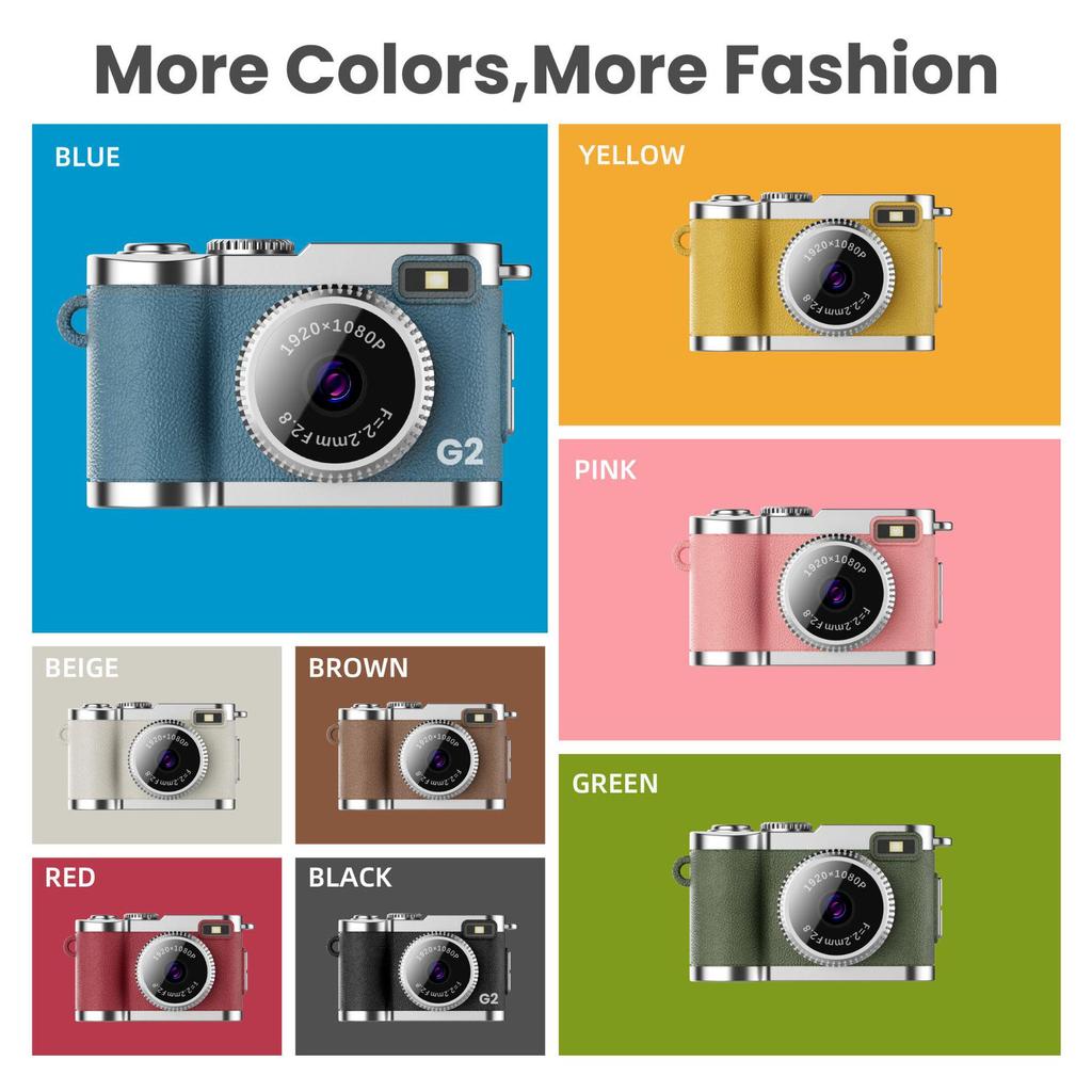 Retro Mini HD Digital Camera Keychain: Portable Cross-Border Photography/Video Recording Device