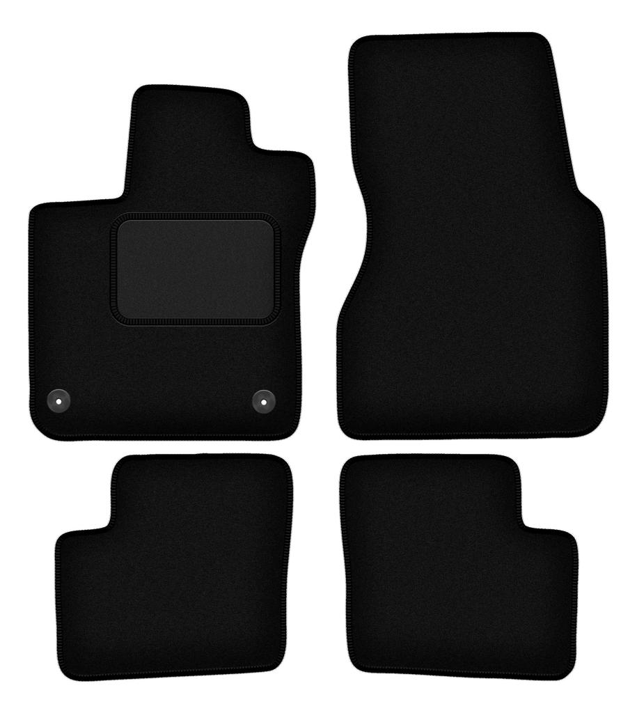 Black velour floor mats for: Smart ForFour II hatchback (2014-)