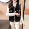 Women's Imitation Mink Vest Spring Autumn Plush Knitted Cardigan Vest Knitted Sleeveless Waistcoats