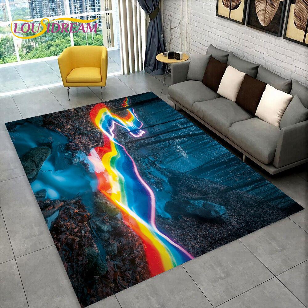 3D Abstract Modern Geometric Illusion Area Rug,Carpet Rug for Living Room Bedroom Sofa Doormat Decor,Kid Game Non-slip Floor Mat