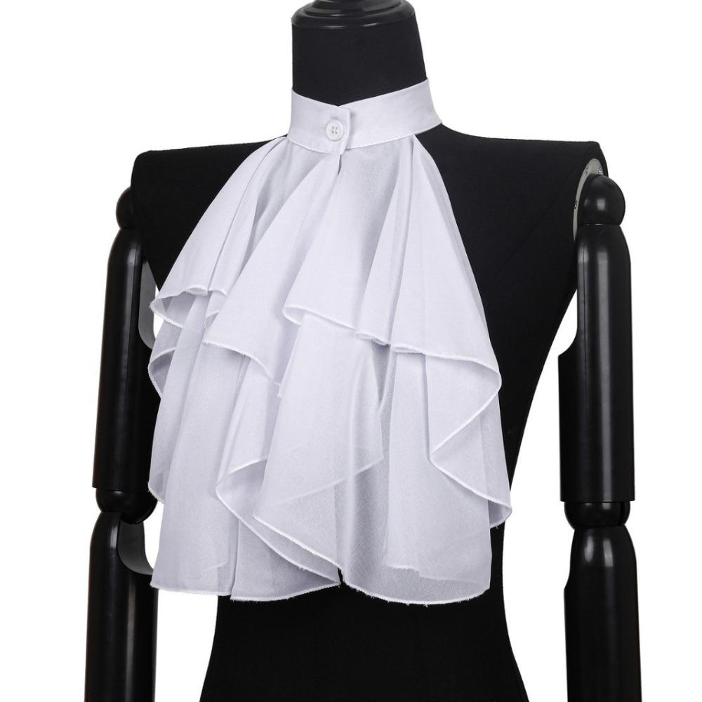 Renaissance Ruff Collar - Elegant White Detachable Neck Piece for Costumes & Historical Reenactment