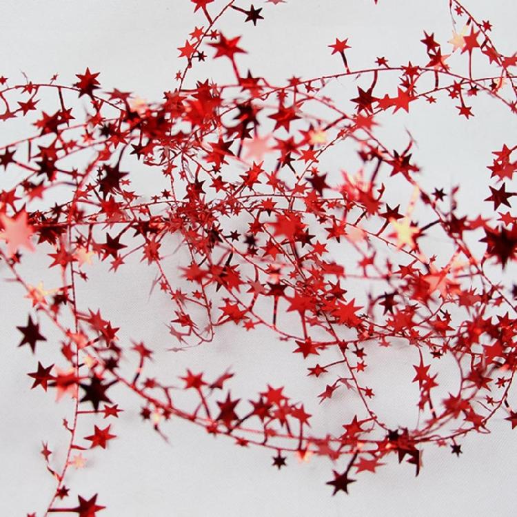 Colored Five-pointed Star Wreath Iron Wire for Home Party Window Wedding Decor