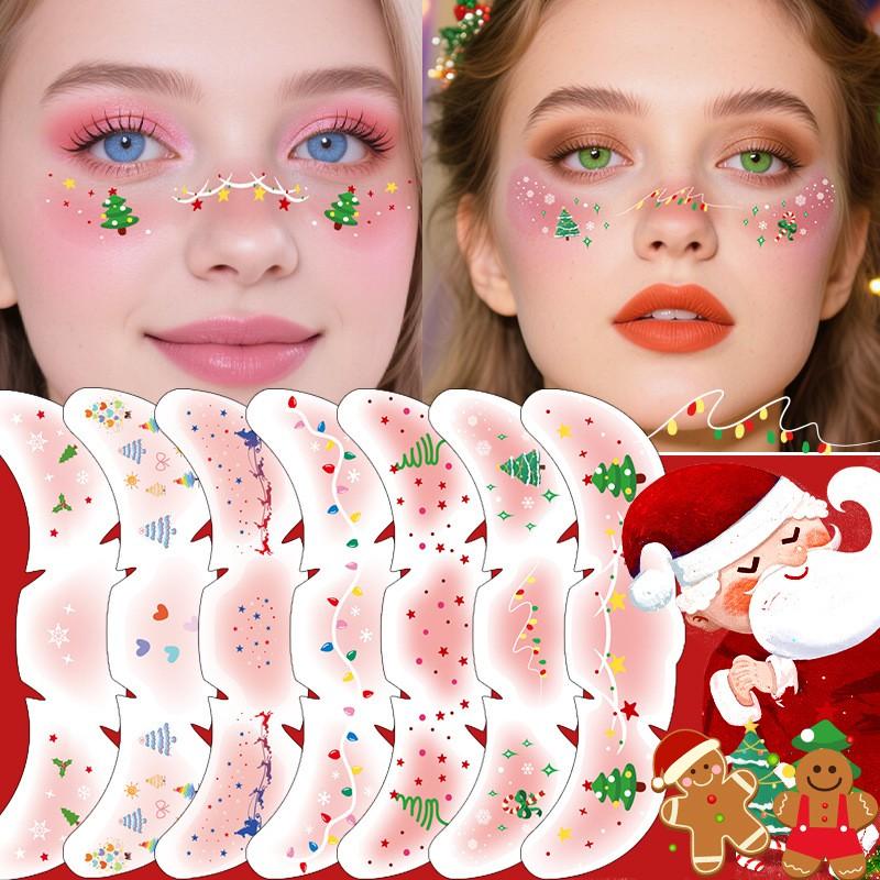Waterproof Temporary Freckle Tattoos Christmas Party Makeup Long Lasting Fake Stickers Holiday Events