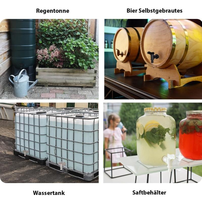 2 szt. 3/4 cala Kran do beczki na deszczówkę Kran do zbiorników wodnych Ogrodowy Kran zamienny Kran wodny z mosiarną posiadą Złącze węża do zbiornika wody Części