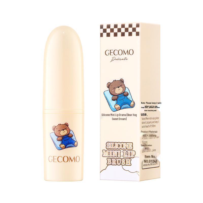 

GECOMO Mini Silicone Lip Brush - Easy-Clean, Natural Blending Tool for Lipstick Transition