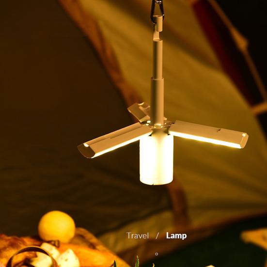 Folding Camping Light 3 Modes Brightness Adjustable Waterproof USB Rechargeable Super Bright Outdoor Hiking Tent Hanging Lamp Emergency Lantern