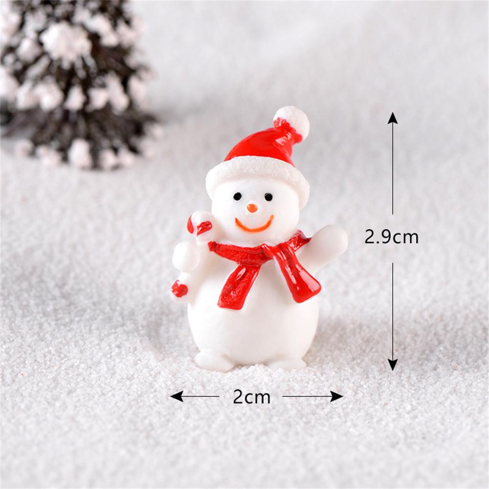New Christmas Gift Figurines Miniature Santa Claus Snowman Micro Landscape Ornaments For Home Decorations Desk Decor Room