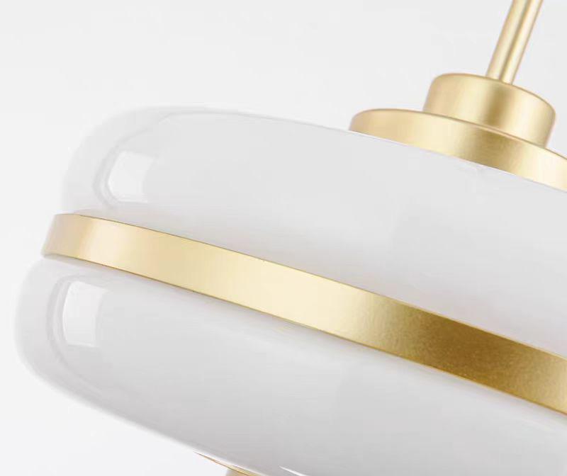 Nordic Modern White Jade Glass Pendant Light for Restaurant, Bar, or Study