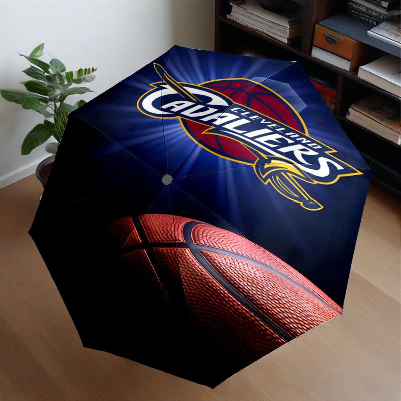 football Cavaliers Logo Umbrella 8-Frame for Travel, Camping, Casual Lightweight Portable Umbrella, Essential for Every Family Holidays Gift