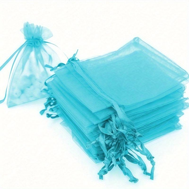 

Юбилейные мешочки из органзы с завязками, подарочные упаковочные мешочки для ювелирных изделий, конфет, канцелярских товаров и других мелких предметов. Также подходит для украшения, упаковки фруктов 10Pcs синий