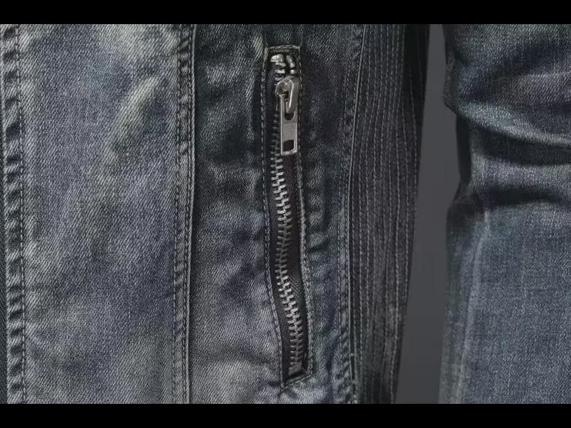 Europäische Retro Slim Fit Motorrad-Jeansjacke - Lässiger Reversmantel für Herren, trendiger Stil