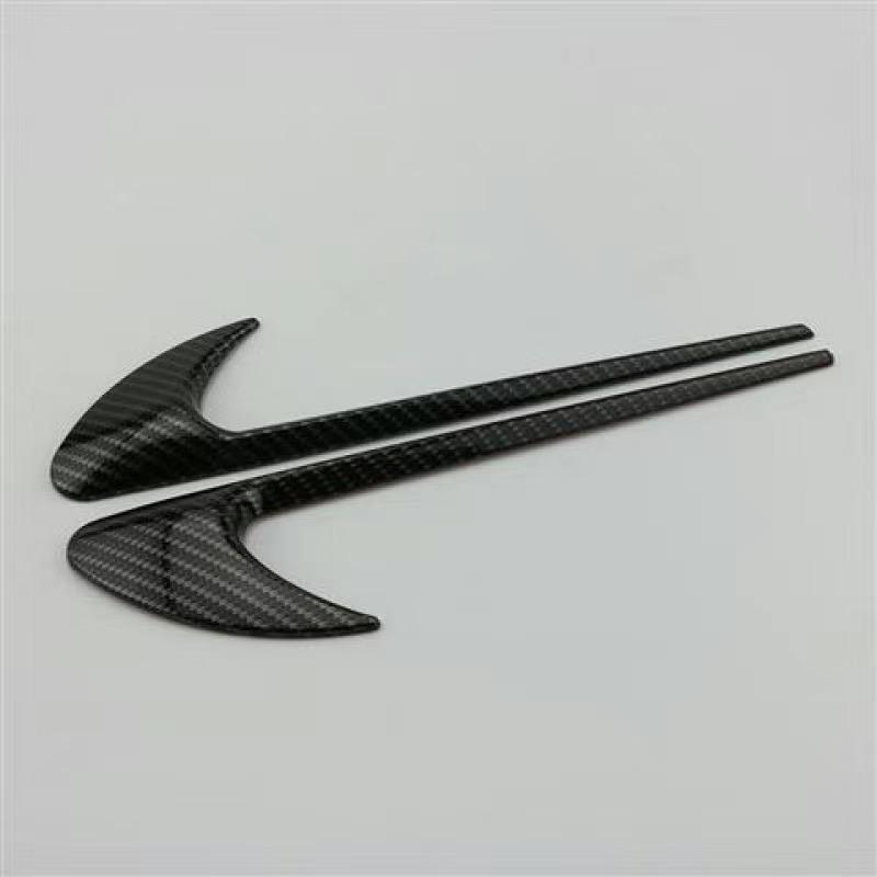 V8 BITURBO 4matic+ A Pair Side Fender Abs Emblem Sliver Black Carbon Fiber Pattern Sticker For AMG A B C E S G Class Car Accessories