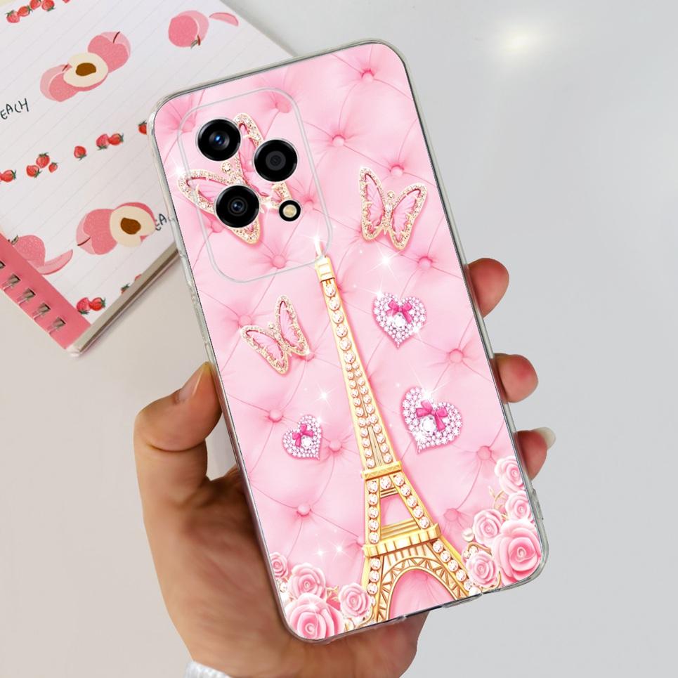 Flower Butterfly Women Fashion Back Cover For Huawei Honor 200 Lite Honor 200 Pro Phone Funda Transparent Soft TPU Honor200 Etui