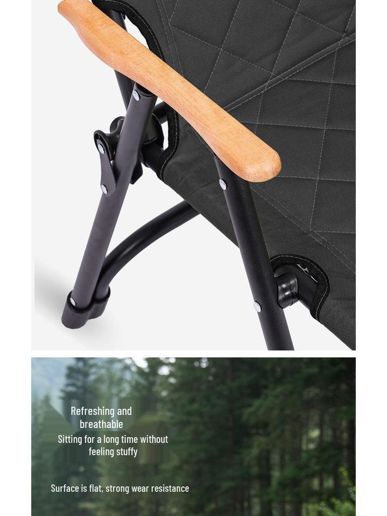 Portable Outdoor Carbon Steel Folding Chair for Picnic, Beach, Fishing, and Leisure