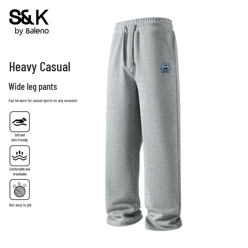 Baleno S&K Men's Cartoon Print Loose Wide-Leg Trousers