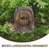 3 Stück Harz-Miniatur-Gartendekoration Mini-Feentür Rustikaler Stil Kleine Landschaftsdekoration für Bonsai-Baumstamm-Display