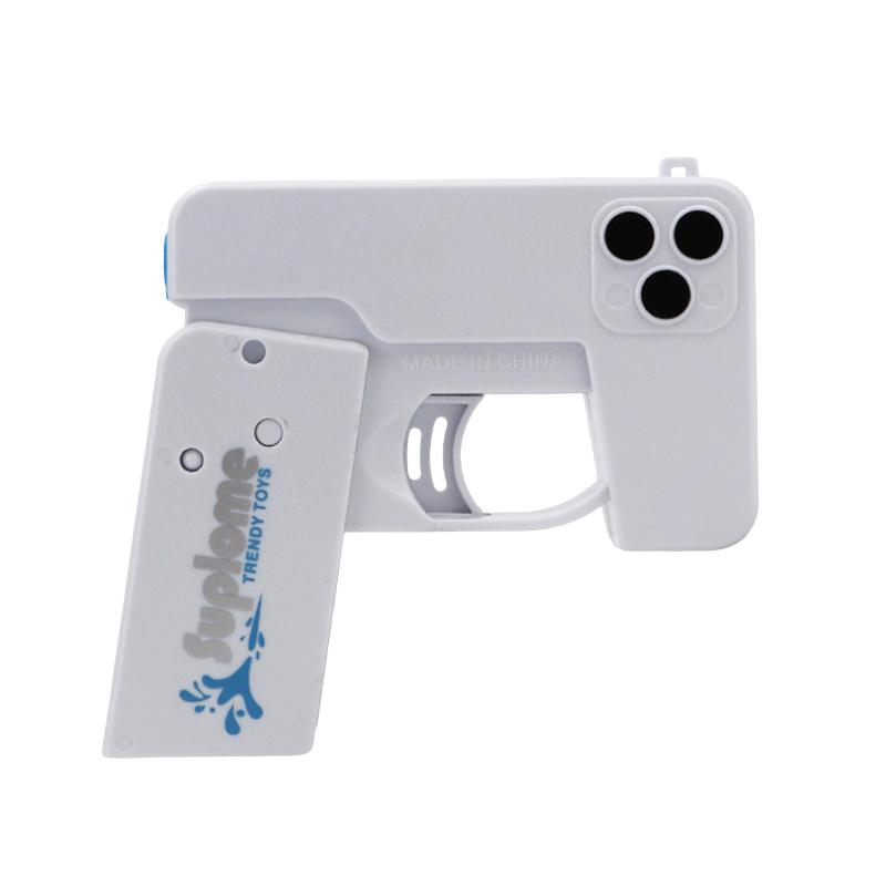 

Складной телефон Форма Водяные пистолеты Летний бассейн Детская игра с водой Распылитель Пляжные игрушки Детская ванная ручные водяные пистолеты подарки белый